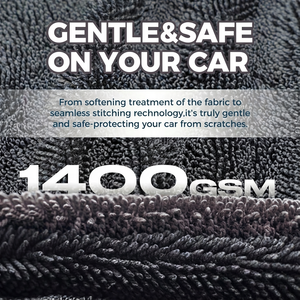 Asciugamani in Microfibra per Auto 1400GSM Ultra-Assorbenti Senza Aloni Premium a Doppio Intreccio per Detailing Auto - Product Image 2
