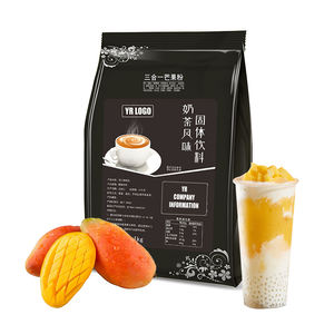 Polvo para Té de Burbujas de Mango Personalizado con Azúcar y Crema Vegetal, Espuma de Leche Instantánea, Bolsa de 1 kg, Ingredientes Populares para Té de Burbujas - Product Image 1