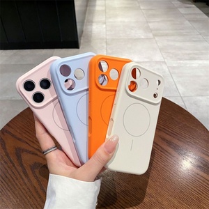 เคสโทรศัพท์ซิลิโคนเหลวสีพื้นแบบออลอินวัน พร้อมปุ่ม Ai สำหรับ iPhone 16-1  รวมที่จับโทรศัพท์ - Product Image 2