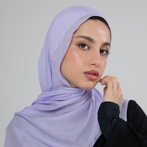 Vente en gros 2025 Hijab modal ombré musulman de haute qualité pour dames châle respirant exquis ourlet uni blocage des couleurs traditionnel - Product Image 1