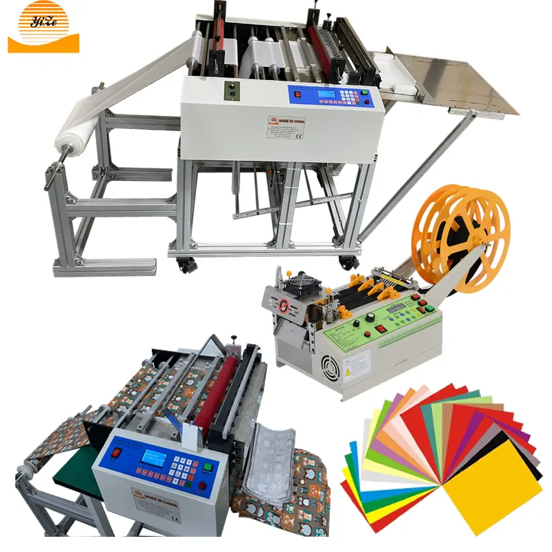 Stampa automatica Plotter Sticker Label Roller Cutter Cross Slitter Cutter PVC Flim Paper Roll To Sheet Cutting Machine