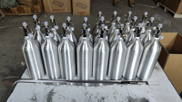 Tanque de Buceo de Aluminio DOT Estándar 6L -11.1L, Cilindro de Buceo ISO7866