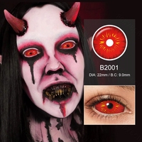 Lentilles de contact scléralles noires Pseyeche 22 mm, lentilles de contact colorées pour Halloween, lentilles de contact pour les yeux entiers, lentilles de cosplay