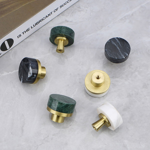 JAYA kenop pintu alami batu marmer kuningan kabinet kenop laci lemari lemari lemari menarik pegangan kenop furnitur pegangan pintu - Product Image 3