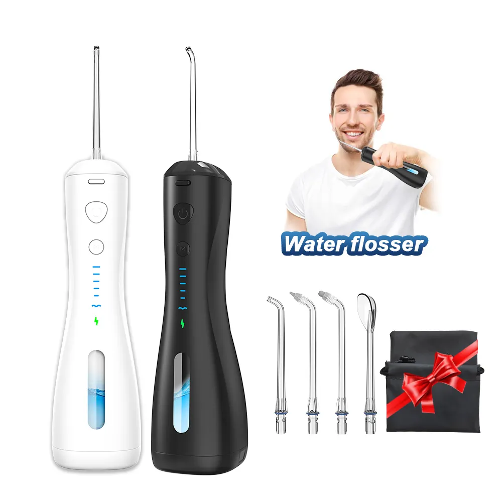 Dental Teeth Cleaning Portable Cordless Oral Irrigator Usb Rechargeable Port Mini Travel Jet Electronic Water Flosser
