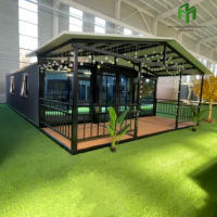 Kit de maison conteneur contemporaine de 20 pieds, très demandé, avec villa modulaire préfabriquée extensible en panneaux sandwich d'acier