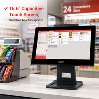Système de point de vente de bureau OEM, caisse enregistreuse, machine POS, écran tactile tout-en-un de 15,6 pouces, terminal POS