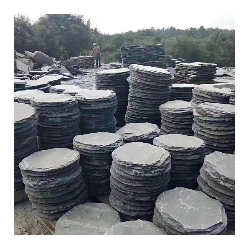 Плитка из черного камня 60x60, напольная шифера для наружного садового напольного покрытия