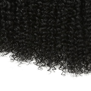 Paquetes de Pelo Rizado <span class=keywords><strong>Afro</strong></span> con Cierre de Encaje Sintético para Mujer Negra, 16 a 20 Pulgadas, 7 Unidades por Lote - Product Image 4