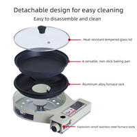 Barbecue portable d'extérieur Senbo et cuisinière à poisson grillé antiadhésive avec dispositif de protection contre la pression