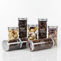 Boîte en plastique transparente ronde en PVC PET sur mesure pour l'emballage de chocolat, fabriquée par une usine OEM