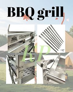 Parrilla Resistente a la Oxidación BlazeFor de Suministro Directo, Área Efectiva de 40x80cm y Altura de 75.7cm para Acampar <span class=keywords><strong>en</strong></span> la Cumbre - Product Image 5