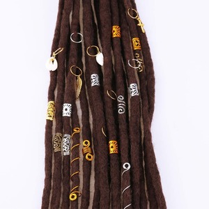 Bijoux personnalisés, anneaux en aluminium creux pour coiffure, accessoires de perruque, tresse, ensemble de tressage de cheveux, à faire soi-même, pièces - Product Image 5