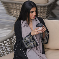 Abaya Fabricant Vêtement Islamique Musulman Dubai Abaya Noire Avec Broderie