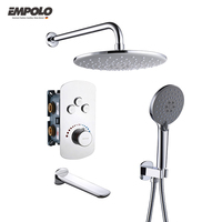 Pour Empolo thermostatique douche cartouche Valve ensemble salle de bain mélangeur laiton matériel caché douche Regadera De Ducha