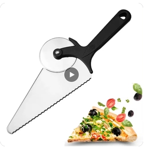 Premium Plastic Foldable Kitchen Pizza <b>Cutter</b> Wheel Server Tools Home Knife Waffle Cookies Cake <b>Bread</b> Dough Slicer Baking - Product Image 1