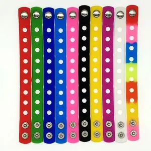 Hot Sale PVC Bracelets 9 Color 21CM Wristband Fit Shoe Charms Baby Jewelry Pendant Fashion Style Wrist Toy Soft Rubber Kids Gift