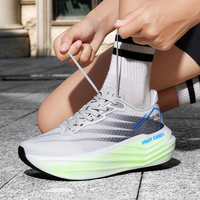 Chaussures de course unisexes en maille avec semelle en gel dégradé, légères, absorbant les chocs, pour le quotidien, baskets tendance pour couple