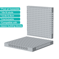 Brique 16X16X1 1/3 avec trous Plaques de base de verrouillage 65803 pour blocs de construction classiques utilisés pour cadre Pixel Art S014 2780 broches