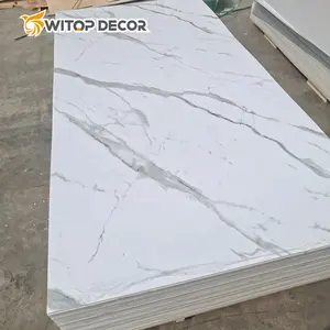 Decoración de interiores mármol artificial láminas de PVC para piso hotsale 1220*2440mm * 3mm