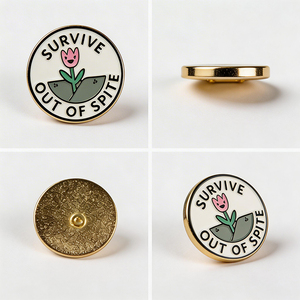 Épingles de revers en émail personnalisées en gros, badges métalliques avec logo personnalisé, épingles pour chapeaux et hijabs, pour cadeaux promotionnels de marque - Product Image 1
