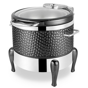 Huadison Catering Equipment Buffet Martillado Lujo Negro <span class=keywords><strong>Restaurante</strong></span> eléctrico <span class=keywords><strong>Estación</strong></span> de sopa Calentador de sopa de acero inoxidable - Product Image 1