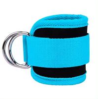 Ensemble de boucles de cheville réglables personnalisées pour fitness, avec double anneau en D, pour entraînement de la force des hanches, protection en fibre de polyester