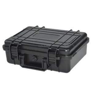 Hard Plastic Tool Case - Black PP Material, DIY Foam Interior, Sturdy and Protective Box for Tools and Accessories