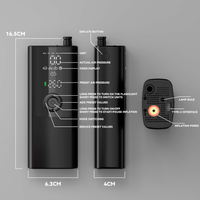 Hot Sale 120 PSI Portable Metal Double Cylinder Car Bike Tire Inflator with Digital Pressure Gauge and Wireless Function