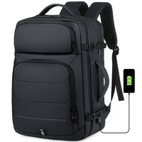 Mochila para Portátil Duradera, de Lujo, Gran Capacidad, Transpirable, Multifuncional, Impermeable, con Diseño Geométrico, Cierre de Cremallera y Puerto USB