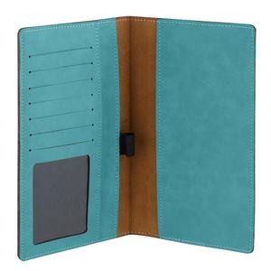 Soporte de libro de <span class=keywords><strong>cheques</strong></span> de polipiel con láser en blanco personalizado, <span class=keywords><strong>regalo</strong></span> de viaje portátil, fundas de chequera de piel sintética delgadas con portalápices - Product Image 6