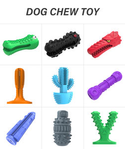 KINYU, неразрушимые резиновые игрушки для ухода за зубами, игрушки для домашних животных, зубная щетка, агрессивные жевательные игрушки для собак, жесткая игрушка для собак - Product Image 3