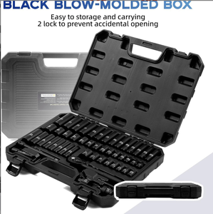 50-Piece 1/4-Inch Drive Socket Ratchet Wrench <b>Set</b> Metric Bit Hand <b>Tools</b> Hard Case OEM Auto Repair <b>Garden</b> 50pcs 50- - Product Image 3