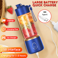 Extracteur de Jus et Mixeur Électrique Portable Mini Sans Fil Rechargeable USB pour Smoothies et Jus de Fruits