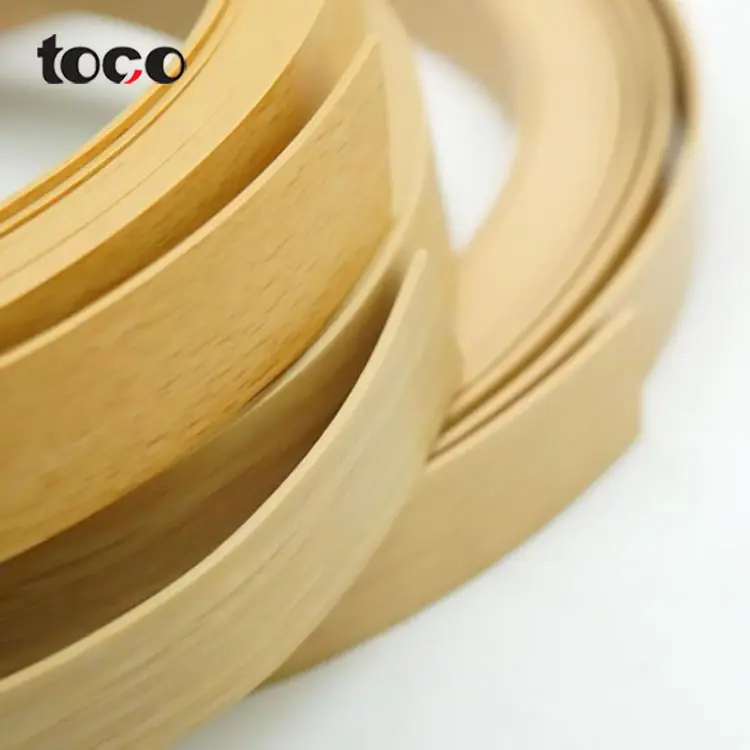 Toco Rose Gold Pvc Panel Plastik Viyatnam Tepi Lipping Trip Tapacanto Blanco T-molding Bentuk Plastik Blanco Edge Banding