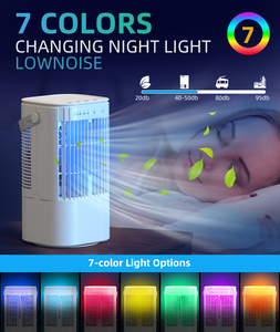 2-in-1 cá nhân làm mát không khí tạo độ ẩm với 3 tốc độ gió 2h/4h hẹn giờ tiếng ồn thấp tình trạng thiếu nước Alert-USB powered cho xe ô tô rvs - Product Image 2