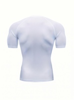T-shirt de compression athlétique blanc pour homme, manches longues, haut de sport, vêtement de fitness pour la course à pied, le cyclisme et les activités de plein air