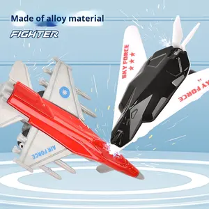 Fabrika doğrudan sınır ötesi satış Mini plastik askeri uçak oyuncak modeli çocuklar için geri çekme tasarımı doğum günü hediyesi - Product Image 3