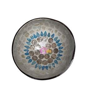 Hot Selling New Design Coconut Shell Bowl Inlaid Pearl <b>Tableware</b> Utensil Handicraft for Daily Use from Vietnam - Product Image 3
