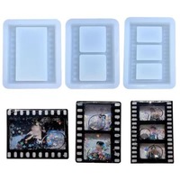 Moule en silicone YS pour cadre photo, art en résine, shaker, carte créative, pendentif, sable mouvant transparent, pour loisirs créatifs DIY, moulage d'époxy, pour porte-clés