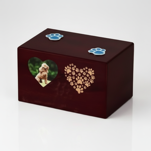 Venta caliente estilo americano moderno Pet Memorial urnas calidad gato y perro cenizas recuerdo urnas con marco de fotos - Product Image 1