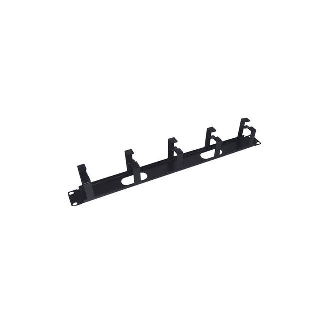 Model 19" 1U Cable Management Bar With 5 Metal Rings 65MM Rings Cable Manager