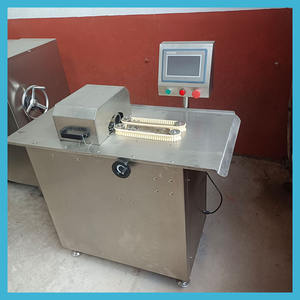 Procesamiento de recorte Máquina de torsión de llenado <span class=keywords><strong>Chorizo</strong></span> Hot Dog Máquina de anudado de salchichas Embutidor y enlazador Anudado de doble cortadora - Product Image 3