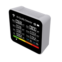 Moniteur de qualité de l'air intérieur intelligent WiFi Tuya 2CO10 pour CO2 14-1 PM2.5 Formaldéhyde et analyseurs de gaz TVOC