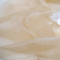 Tissu d'organza 100% polyester transparent de luxe pour robes de mariée, robes et voiles de mariée