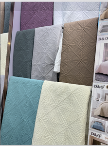 Cubrecama Acolchado de Color Sólido, Juego de Ropa de <span class=keywords><strong>Cama</strong></span> de 3 Piezas, Cubrecama Reversible Lavable con Relieve Ultrasónico - Product Image 6