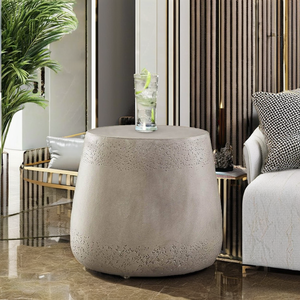Table basse convertible moderne MGO, design sur piétement, plateau en bois durable, mobilier de salon extérieur, style minimaliste, couleur grise - Product Image 2
