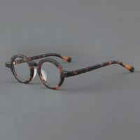 Montures de lunettes de vue pliables sans monture en acétate faites à la main, de haute qualité, vintage, UV400, unisexes, petites lunettes optiques rondes