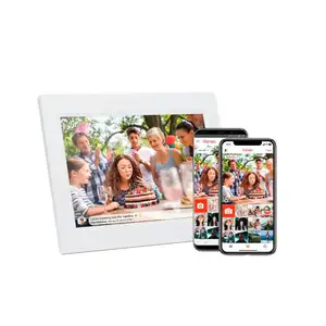 High Quality Rechargeable Battery Ads Large Size Input E-ink Acrylic Digital Photo Frame With Audio