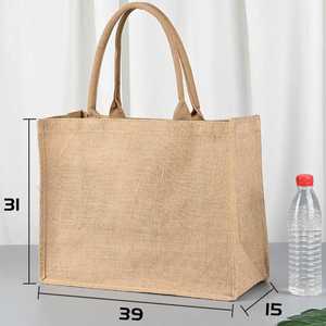 Sacs cadeaux réutilisables en jute 36*32*15cm pour la Saint-Valentin, la fête des mères, les mariages, les demoiselles d'honneur, les fêtes sur la plage - Product Image 3